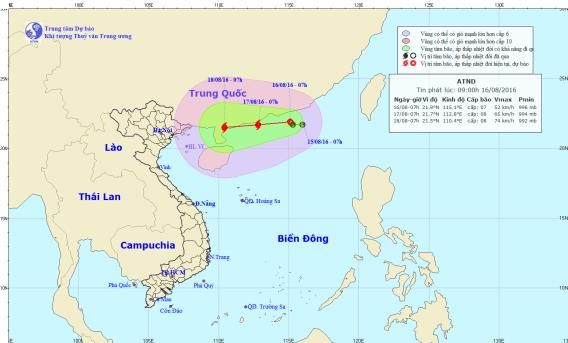 Tropical low pressure mainly moves westwards. (Source: the National Hydrology Meteorology Forecast Center)